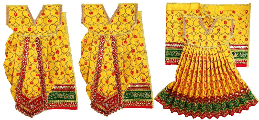 Ram Darbar (Sita-Ram-Lakshman) Poshak - For Idol Height 2 ft Feet /24