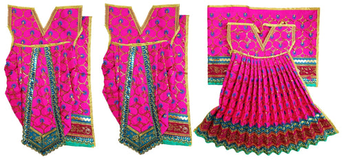 Ram Darbar (Sita-Ram-Lakshman) Poshak - For Idol Height 2 ft Feet /24