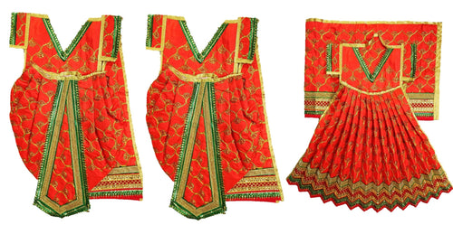 Ram Darbar (Sita-Ram-Lakshman) Poshak - For Idol Height 2 ft Feet /24