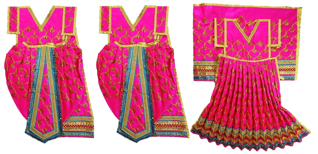 Ram Darbar (Sita-Ram-Lakshman) Poshak - For Idol Height 2 ft Feet /24