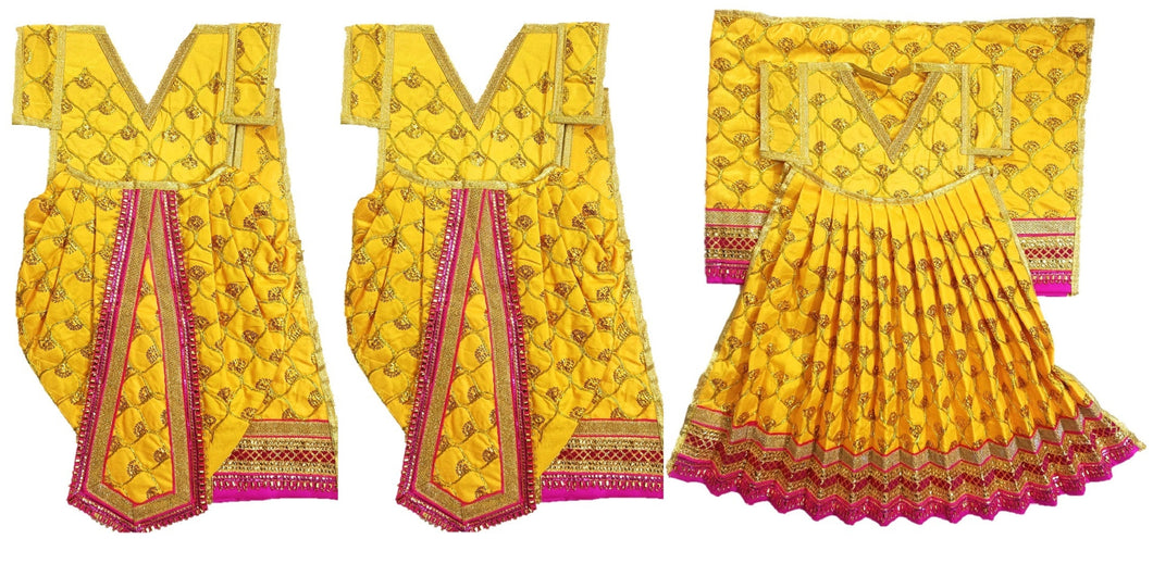 Ram Darbar (Sita-Ram-Lakshman) Poshak - For Idol Height 2 ft Feet /24