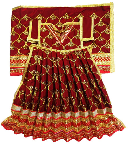 Mata Rani _Poshak_ Vastra for Devi Idol Figure - (18