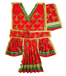 Hanuman Ji Dress - for Idol height of 1 feet/ 12" Inch-Size No. 1