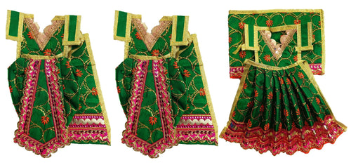 Ram Darbar (Sita-Ram-Lakshman) Poshak - For Idol Height 1 ft Feet /12