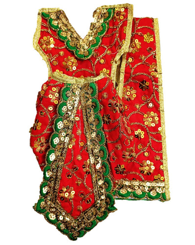 Ganesha/Krishna Poshak_ Vastra for Idol Height - (16