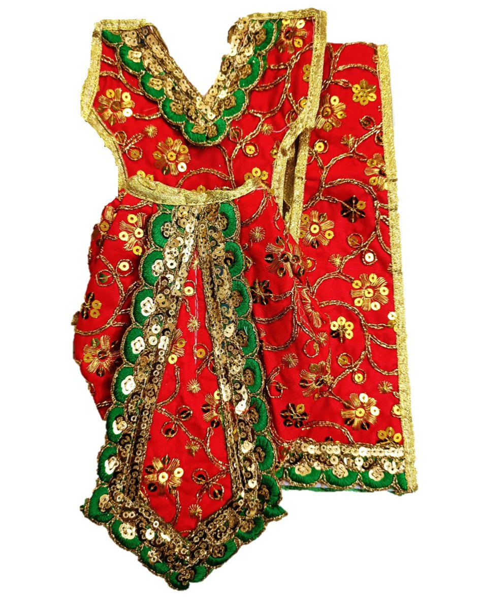 Ganesha/Krishna Poshak_ Vastra for Idol Height - (16