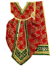 Load image into Gallery viewer, Radha Krishan _Poshak_ for Size No. 3 - for Idol Height 18" Inch's/1.5 ft feet (Net + Raw Silk)