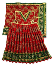 Load image into Gallery viewer, Radha Krishan _Poshak_ for Size No. 3 - for Idol Height 18" Inch's/1.5 ft feet (Net + Raw Silk)