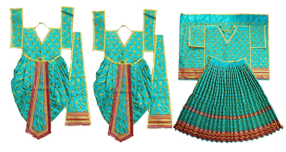 Ram Darbar (Sita-Ram-Lakshman) Poshak - For Idol Height 4 ft Feet /48