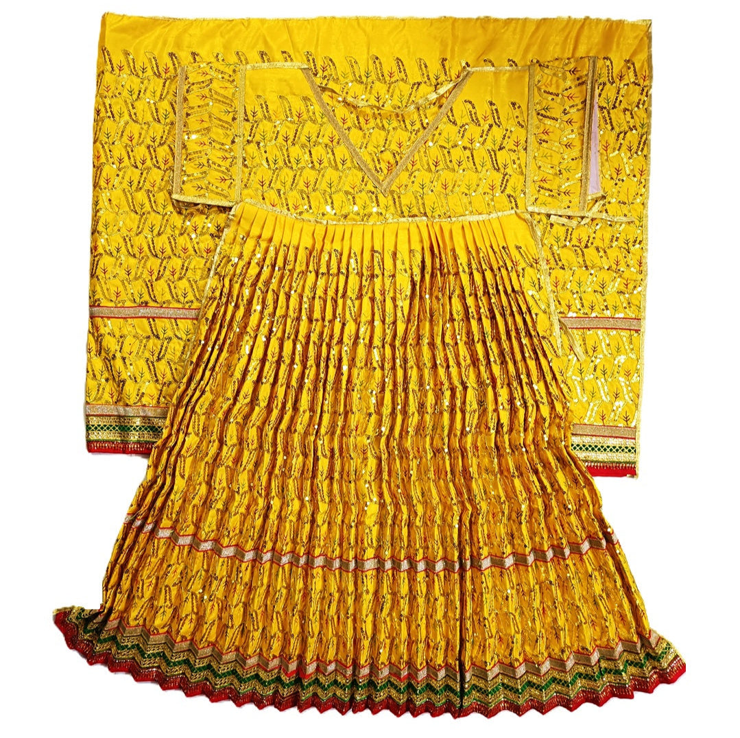 Mata Rani _Poshak_ for Idol Height- 7.5 feet/90" Inch's - Size No. 15   Great E Pujari (A Brand of Sajyoti Trading Co)