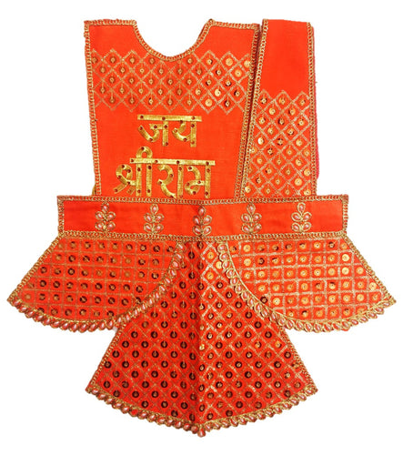 Hanuman Ji Dress -for Idol height of 1.3 feet/16