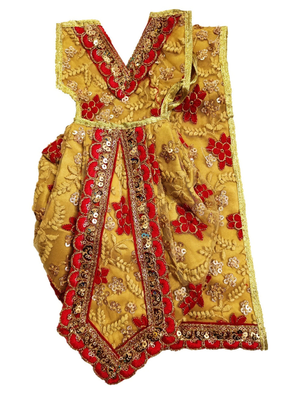 Ganesha/Krishna Poshak_ Vastra for Idol Height - (16