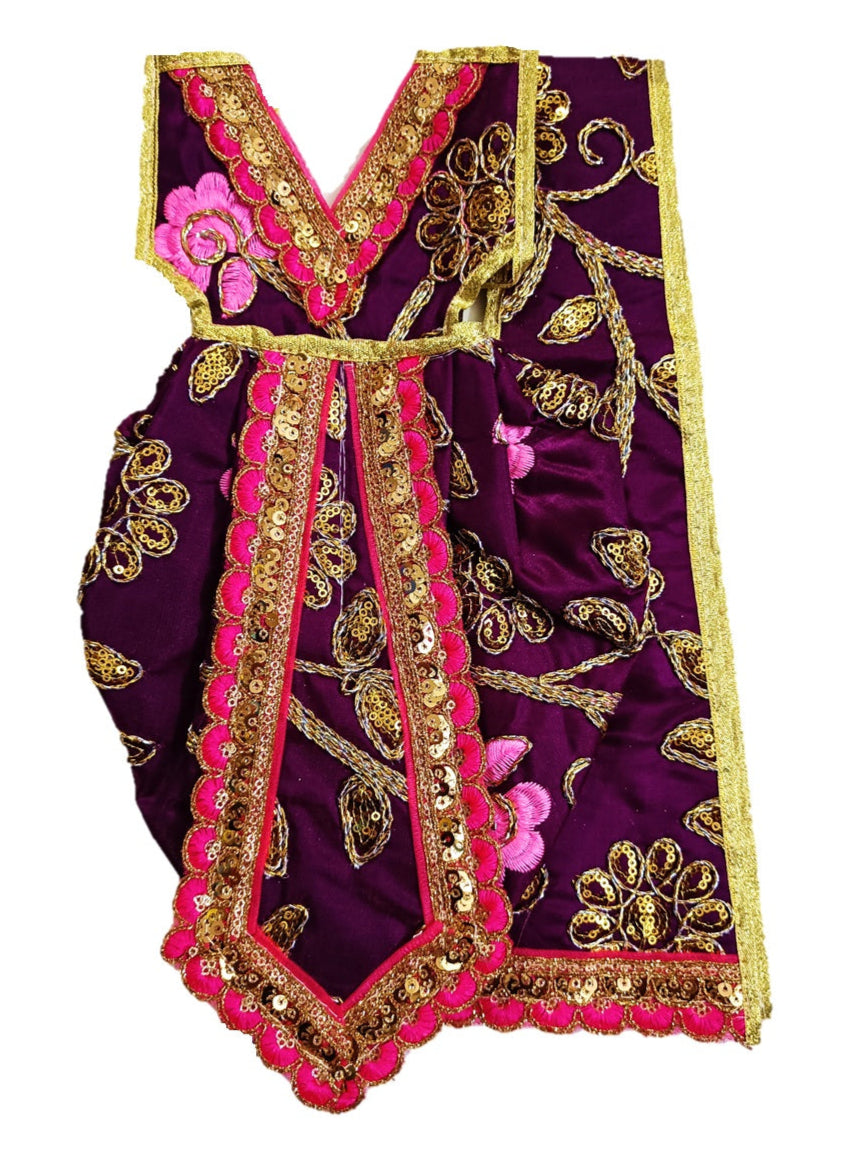 Ganesha/Krishna Poshak_ Vastra for Idol Height - (16