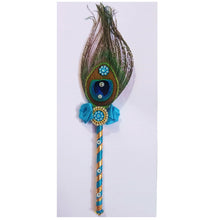 Load image into Gallery viewer, Decorated Peacock feather Stick