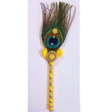 Load image into Gallery viewer, Decorated Peacock feather Stick