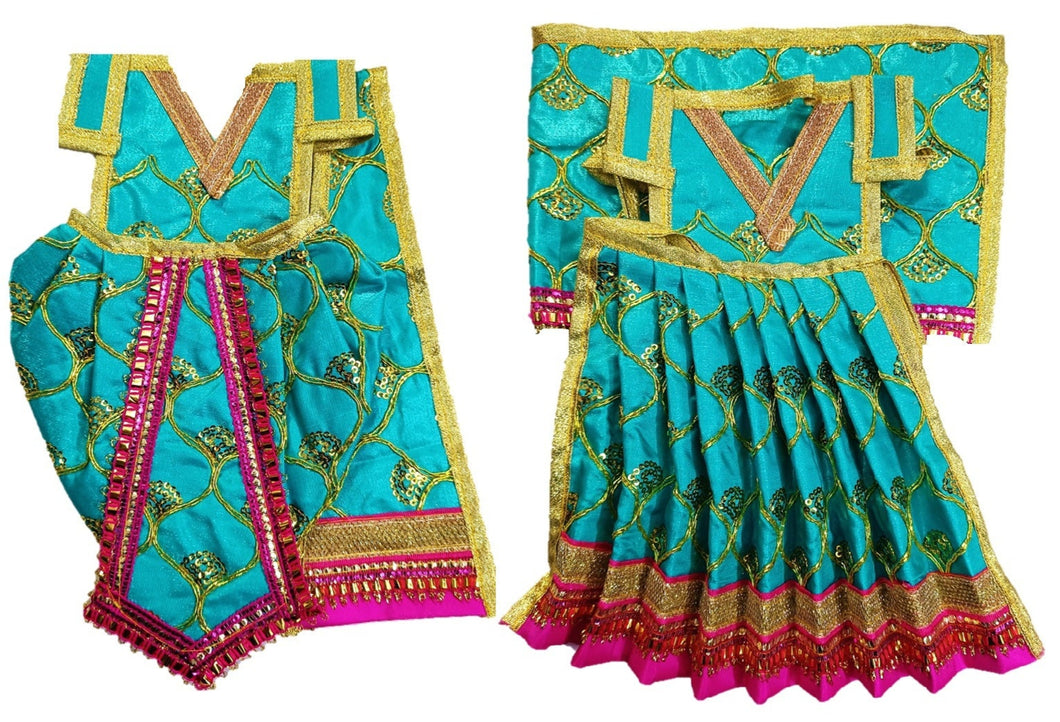 Radha Krishan-Poshak - For Idol Height 1 ft Feet /12 Inchs - Size No. 1