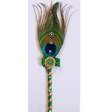 Load image into Gallery viewer, Decorated Peacock feather Stick