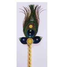 Load image into Gallery viewer, Decorated Peacock feather Stick