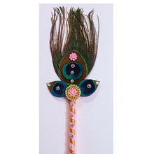 Load image into Gallery viewer, Decorated Peacock feather Stick