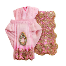 Load image into Gallery viewer, Radha Krishan-Fancy-Poshak Lehenga/Dhoti- Length 3" Inch's for idol total height 6" Inch's