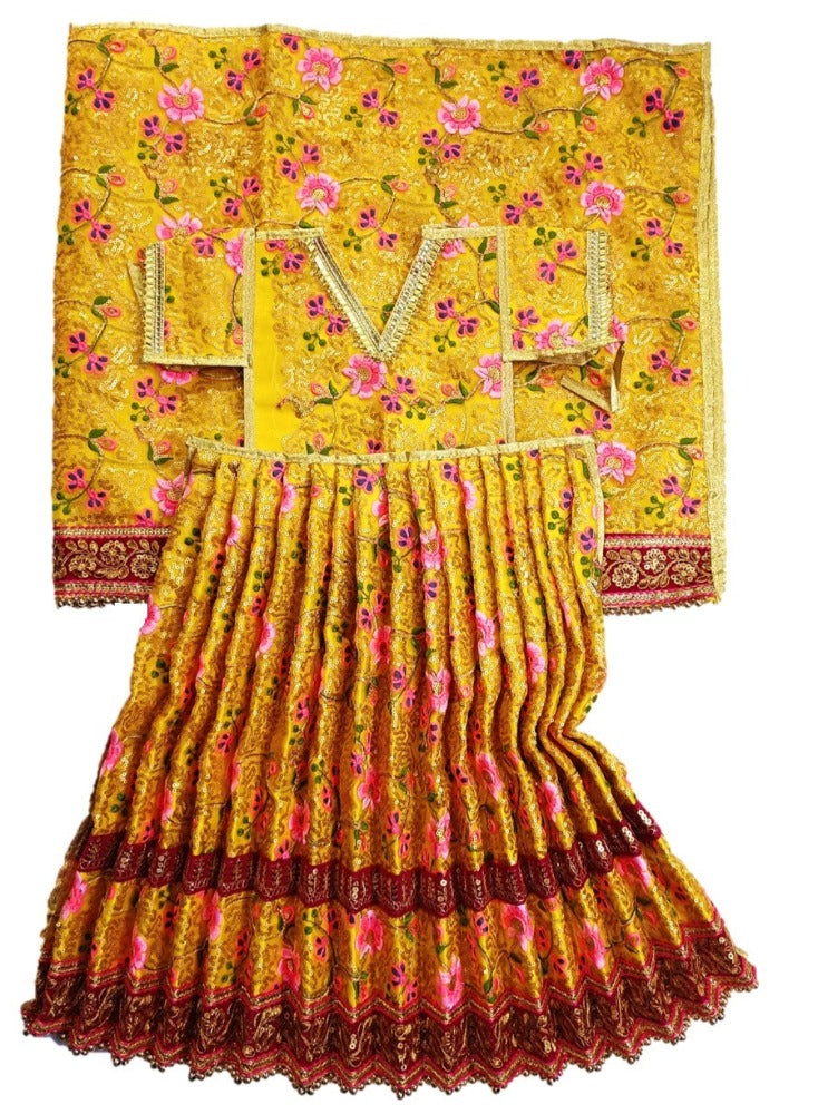 Mata Rani _Poshak_ Vastra for Devi Idol Figure - (2.5 ft Feet./30" Inc   Great E Pujari (A Brand of Sajyoti Trading Co)