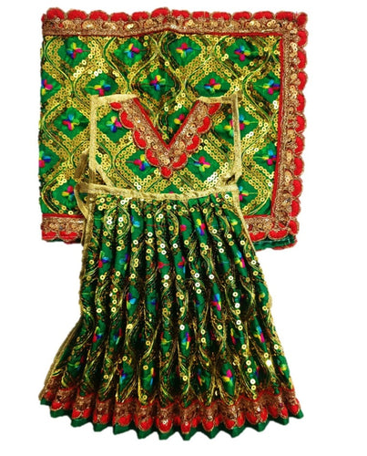 Mata Rani _Poshak_ Vastra for Size Devi Idol Figure - (1.3 feet./16