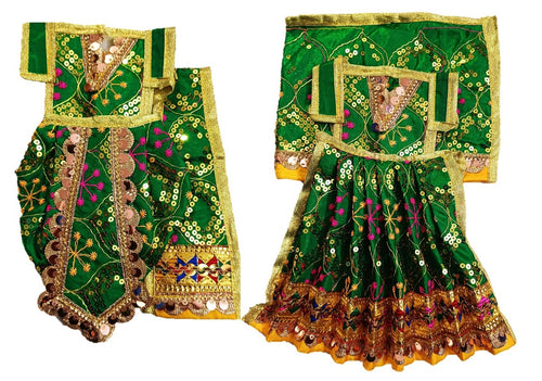 Radha Krishan-Poshak - For Idol Height 1 ft Feet /12 Inchs - Size No. 1