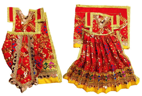 Radha Krishan-Poshak - For Idol Height 1 ft Feet /12 Inchs - Size No. 1