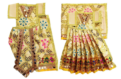 Radha Krishan-Poshak - For Idol Height 1 ft Feet /12 Inchs - Size No. 1