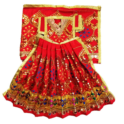 Mata Rani _Poshak_ Vastra for Devi Idol Figure - (16