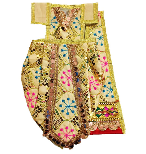 Ganesha/Krishna _Poshak_ Vastra for Size Idol Figure - (16