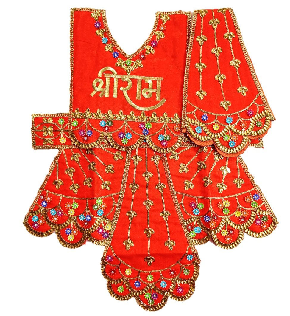Hanuman Ji Dress - for Idol height of 1 feet/ 12