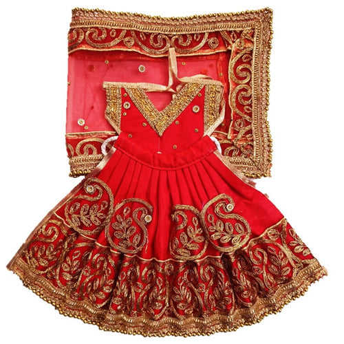 Mata Rani _Poshak_ Vastra for Size Devi Idol Figure - (1.3 feet./16