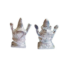 Load image into Gallery viewer, White Metal Lakshmi Ganesha Silver, Showpiece (3&quot; Inch)