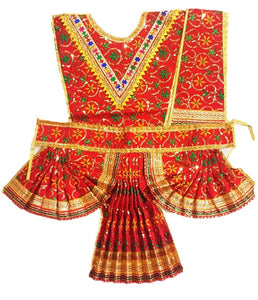 Hanuman Ji Dress - Size No. 4 - for Idol height of 2 feet/ 24" Inch