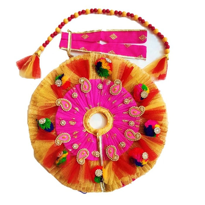 Satin Silk Mirror Design Kanha Ji Dress at Rs 240/piece in Nathdwara | ID:  2849495597373