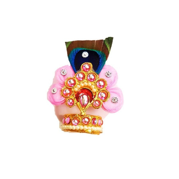 Laddu Gopal Ji Metal Mukut For Size 3 and 4.