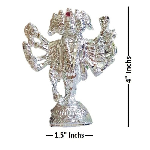 White Metal Panchmukhi Hanuman Silver, Showpiece (4