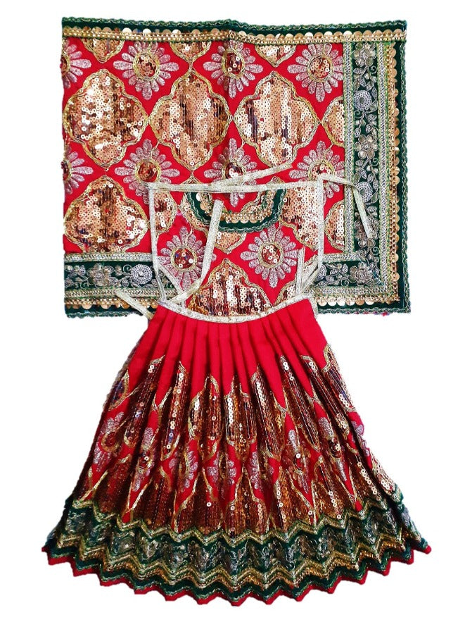 Mata Rani _Poshak_ Vastra for Devi Idol Figure - (18