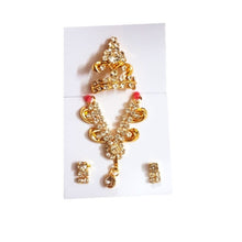 Load image into Gallery viewer, Laddu Gopal Ji Zari Mukut Mala Set_For Size No.0-2