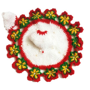 Laddu Gopal/Kanha Ji_ With Cap_Crochet_ Poshak_Size No. 5
