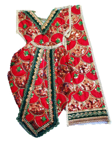 Ganesha _Poshak_ Vastra for Size Idol Figure - (16