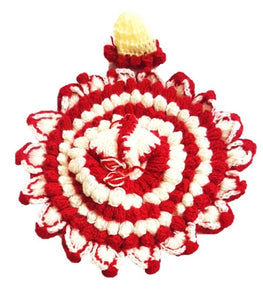 Laddu Gopal/Kanha Ji_ With Cap_Crochet_ Poshak_Size No. 6