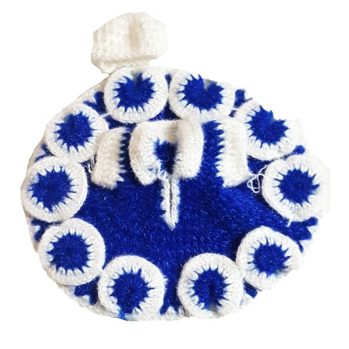 Laddu Gopal/Kanha Ji_ With Cap_Crochet_ Poshak_Size No. 4