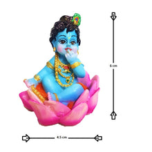 Load image into Gallery viewer, Mini Laddu Gopal on Lotus.
