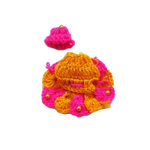 Laddu Gopal/Kanha Ji_Winter_ Poshak_ With Cap_Crochet_ Poshak_Size No. 1