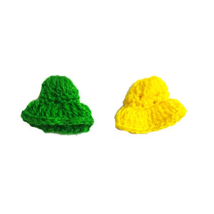 Laddu Gopal/Kanha Ji_ Winter_Crochet_CAP_Size No. 3 & 4 (Pair of 2) Random Color