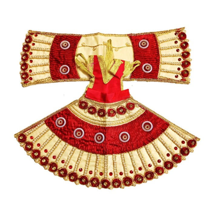 Mata Rani _Fancy Poshak_ Vastra for Devi Idol Figure - (12