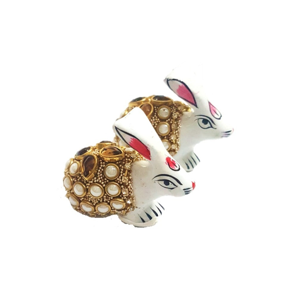 Pair of Rabbit (खरगोश)_Toy for Laddu Gopal/Krishna