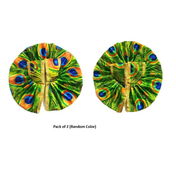 Kanha/Laddu Gopal /Krishna Ji Dress/ Poshak_ Size No.3 (Poly Cotton)_Pack of 2